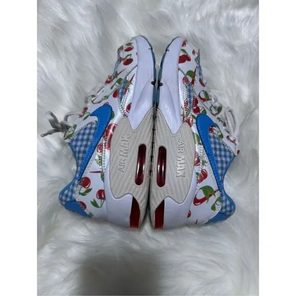 Nike Air Max Excee picnic plaid cherry blue white 4.5y