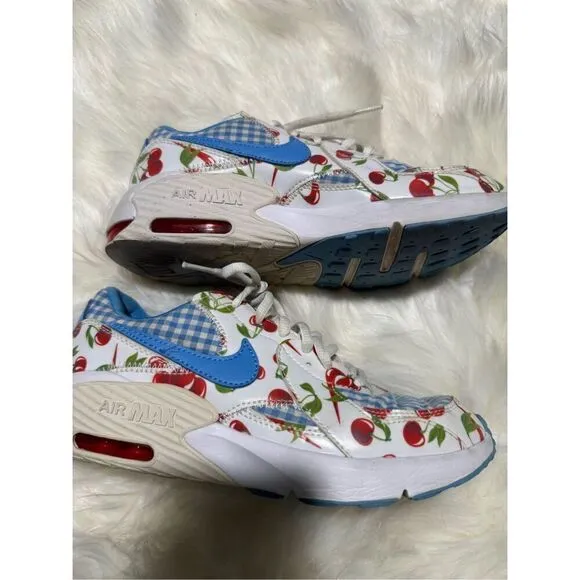 Nike Air Max Excee picnic plaid cherry blue white 4.5y