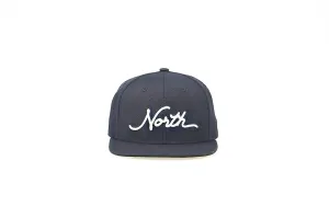 North Script Black Golf Hat