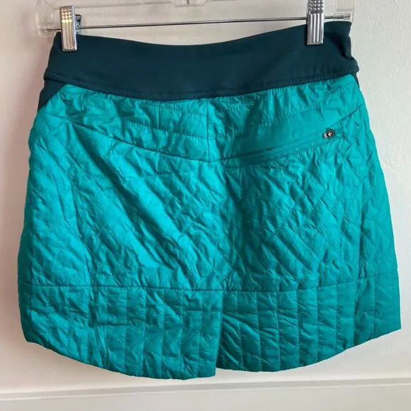 NWT Mountain Hardwear Synth Green Trekkin Insulated Mini Skirt