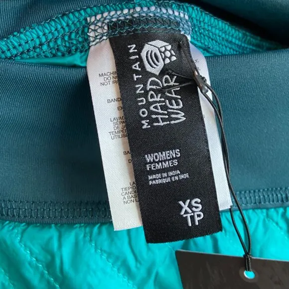 NWT Mountain Hardwear Synth Green Trekkin Insulated Mini Skirt