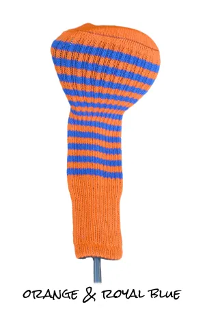 Orange and Royal Blue Club Sock Golf Headcover