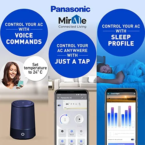 Panasonic 1.5 Ton 3 Star Wi-Fi Inverter Smart Split AC (Copper Condenser, 7 in 1 Convertible with additional AI Mode, PM 0.1 Air Purification Filter, CS/CU-SU18YKYWT,2023 Model, White)