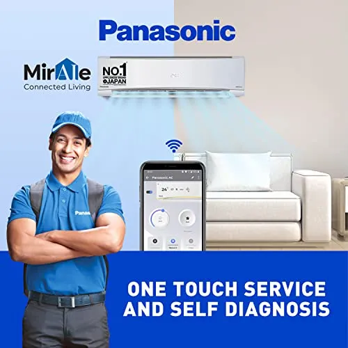 Panasonic 1.5 Ton 3 Star Wi-Fi Inverter Smart Split AC (Copper Condenser, 7 in 1 Convertible with additional AI Mode, PM 0.1 Air Purification Filter, CS/CU-SU18YKYWT,2023 Model, White)