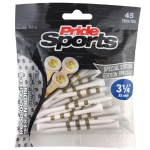 Paq. 45 tees madera Pride Sports Pride Golf 3 1/4 Dólar