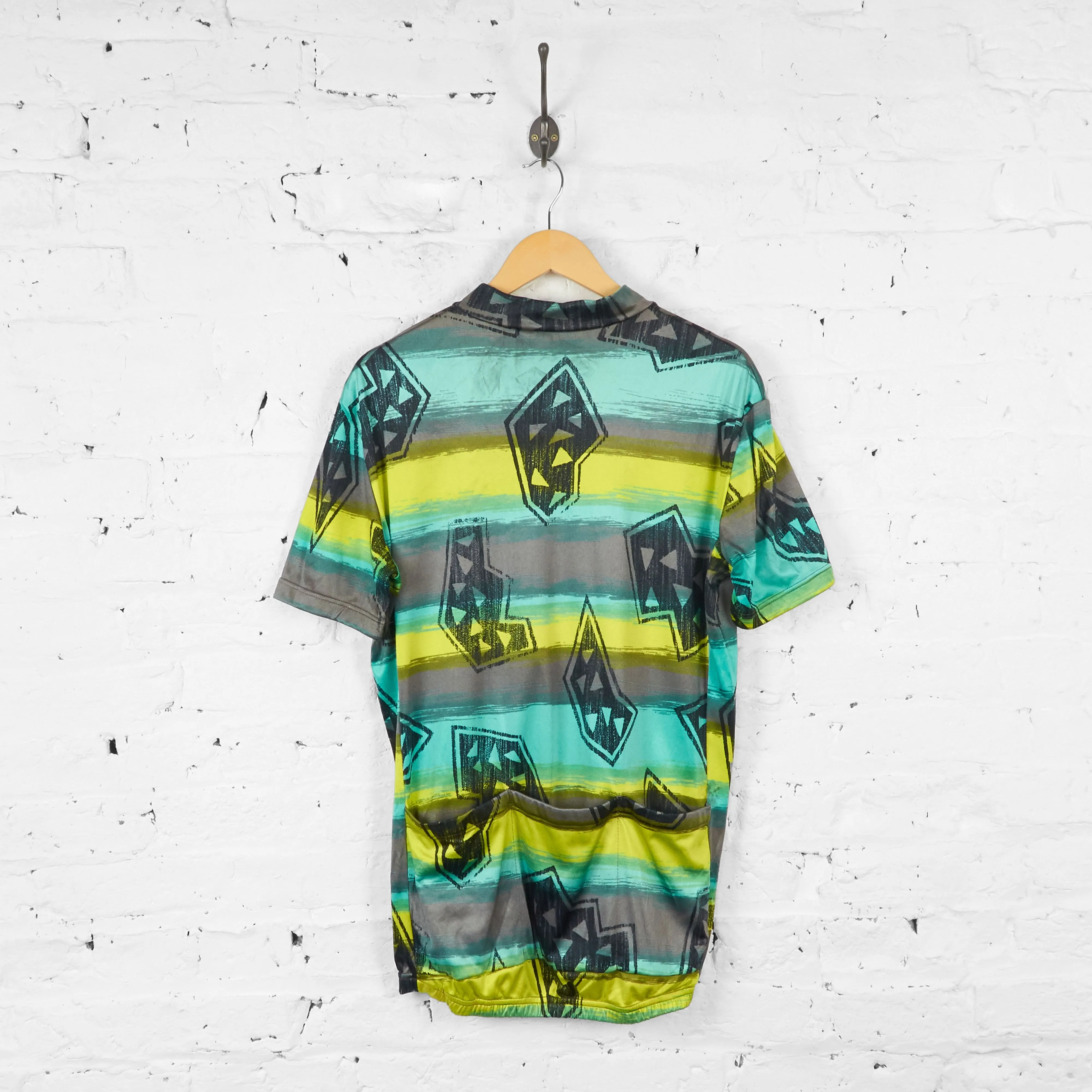 Patterned Castelli Cycling Jersey - Green - L