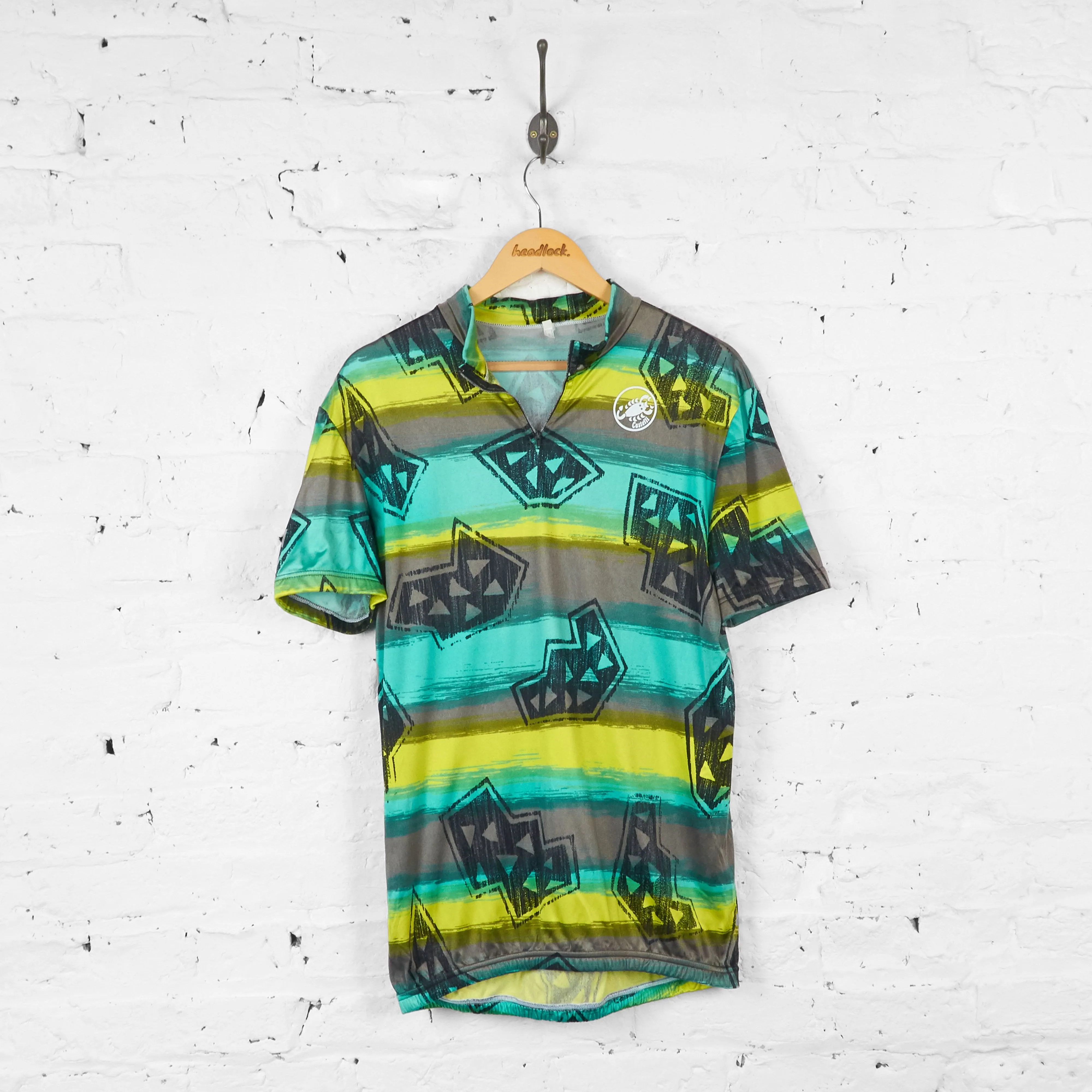 Patterned Castelli Cycling Jersey - Green - L