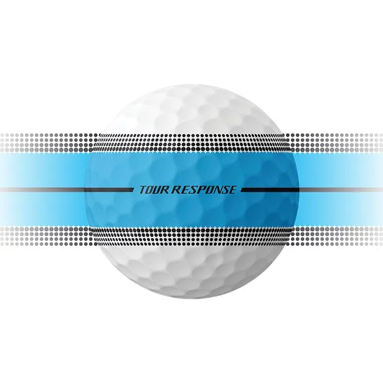 Pelotas de golf TaylorMade Tour Response Stripe, paquete de 12