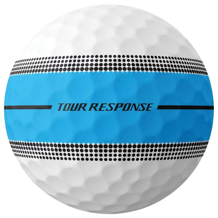 Pelotas de golf TaylorMade Tour Response Stripe, paquete de 12