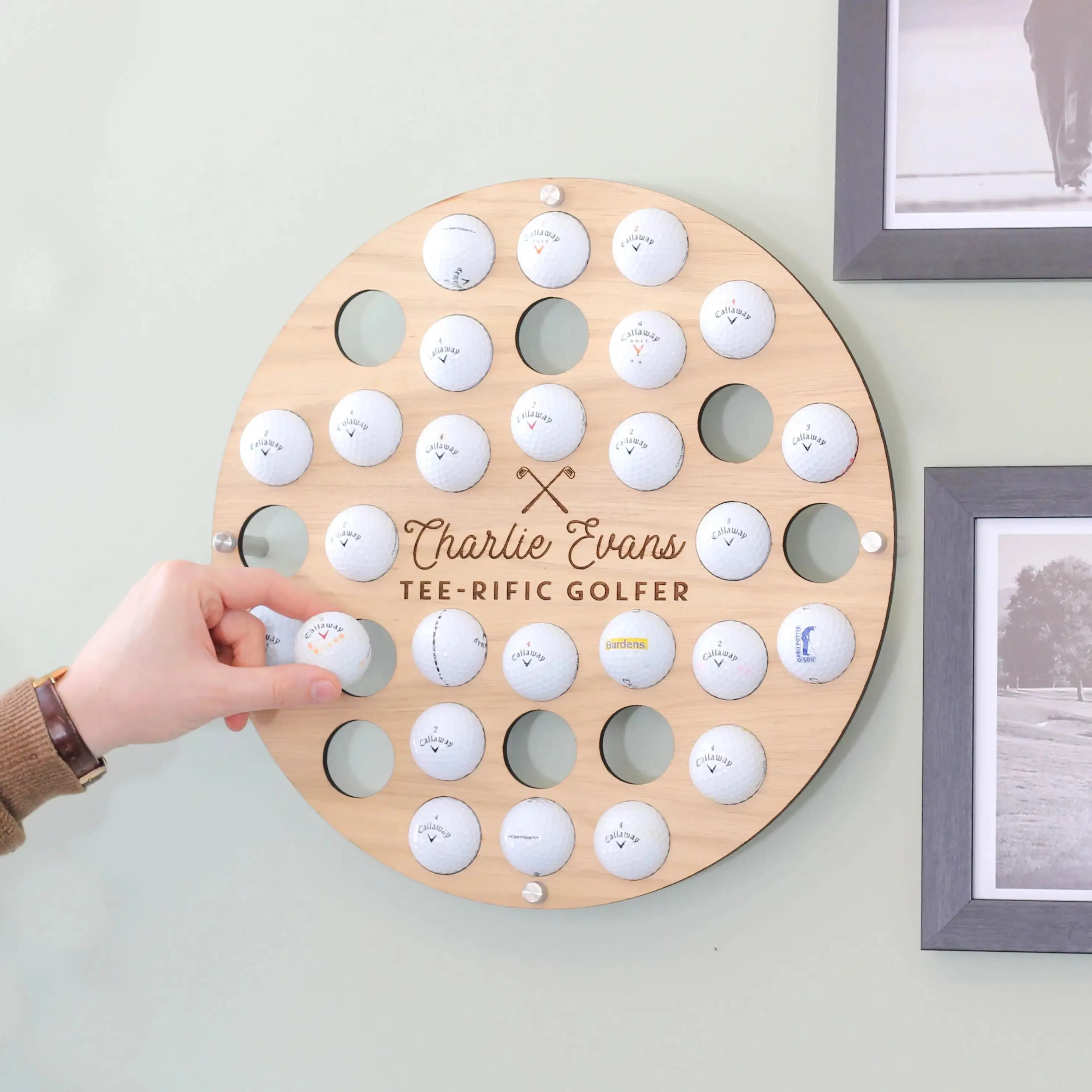 Personalised Golf Ball Art Collector Holder