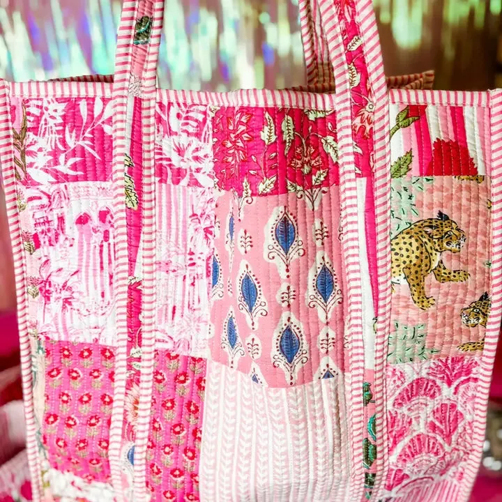 Pink City | Regular Quilted Tote Bag
