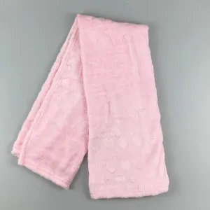 Pink Embossed Heart Baby Blanket