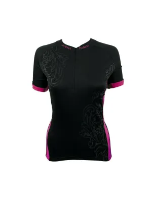Pitbull Zara Womens Short Sleeve Cycling Jersey - Fuchsia Pink or Apple Green