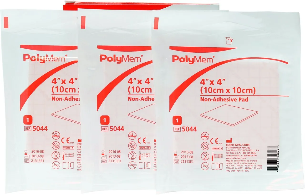 Polymem 4" x 4" Non-Adhesive Pad (Box of 15) Wound Dressing