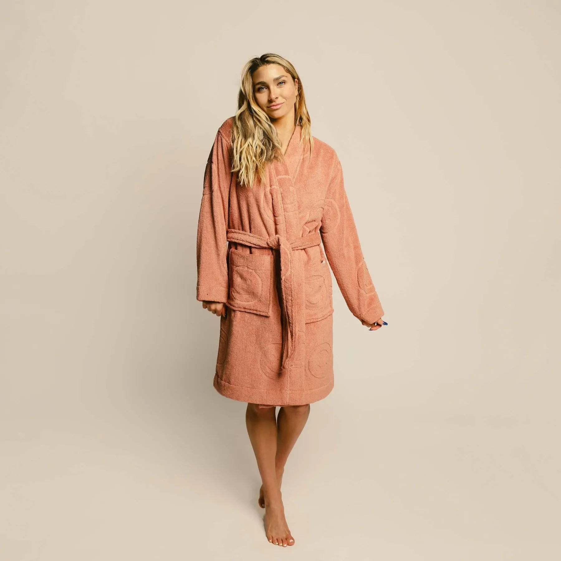 Poolside Smiley Terry Bathrobe
