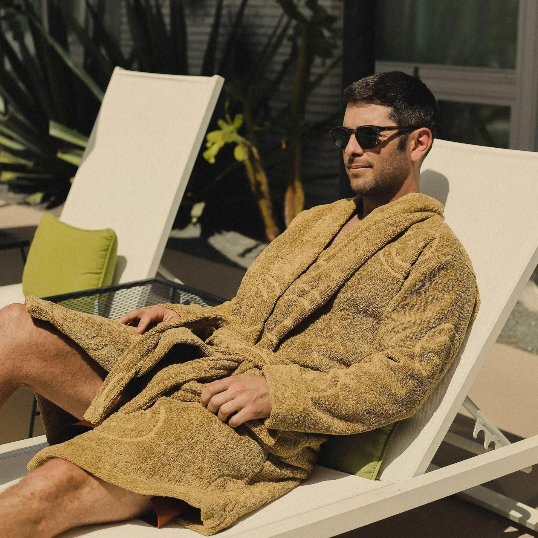 Poolside Smiley Terry Bathrobe