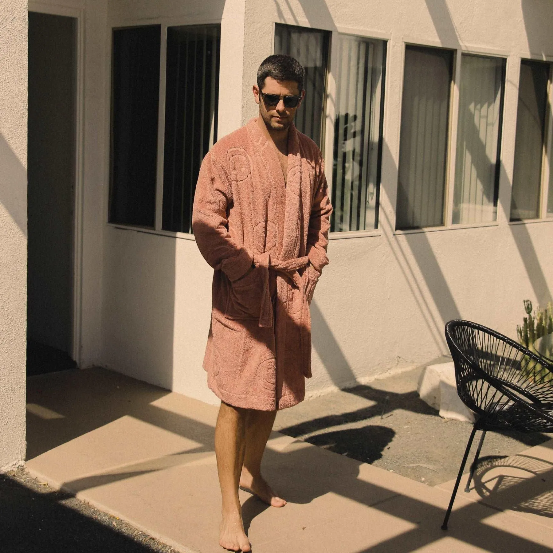 Poolside Smiley Terry Bathrobe