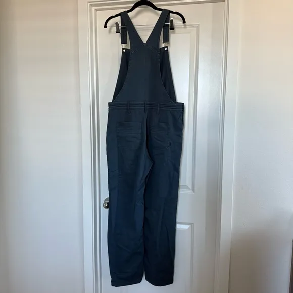 Prana Sancho overalls jumper navy blue large organic cotton utilitarian
