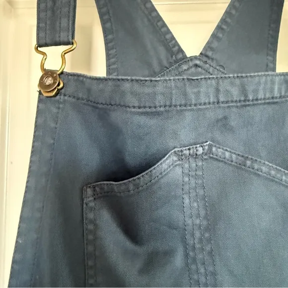 Prana Sancho overalls jumper navy blue large organic cotton utilitarian