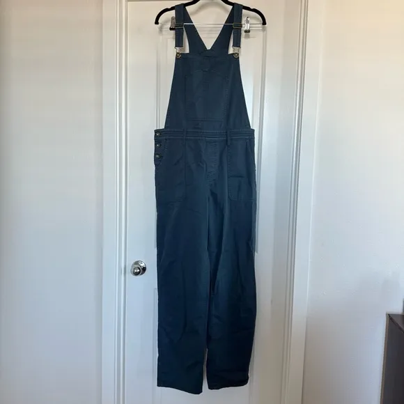 Prana Sancho overalls jumper navy blue large organic cotton utilitarian