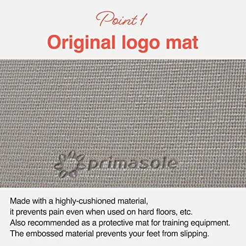 Primasole Yoga Mat with Carry Strap for Yoga Pilates Fitness and Floor Workout at Home and Gym 1/4 thick (Earth Brown Gray Color) PSS91NH004A