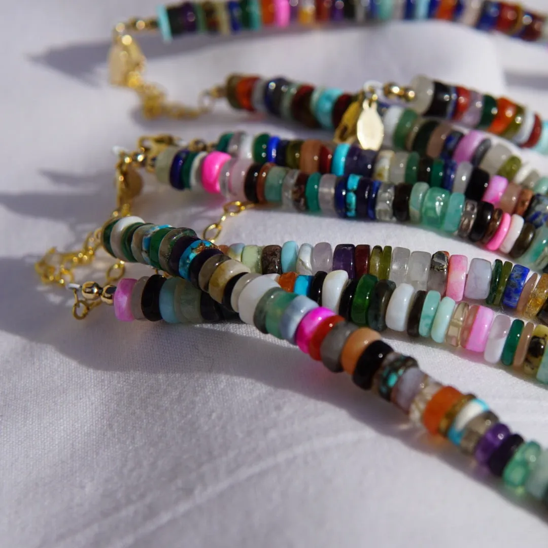 Psychedelic Candy Gemstone Necklace