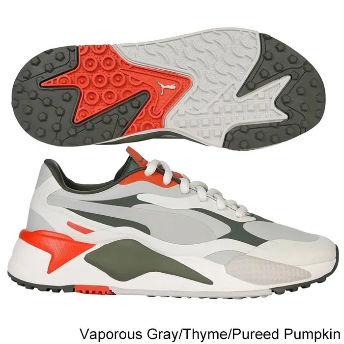 PUMA RS-G Golf Shoes 8.5 Vaporous Gray/Thyme/Pureed Pumpkin