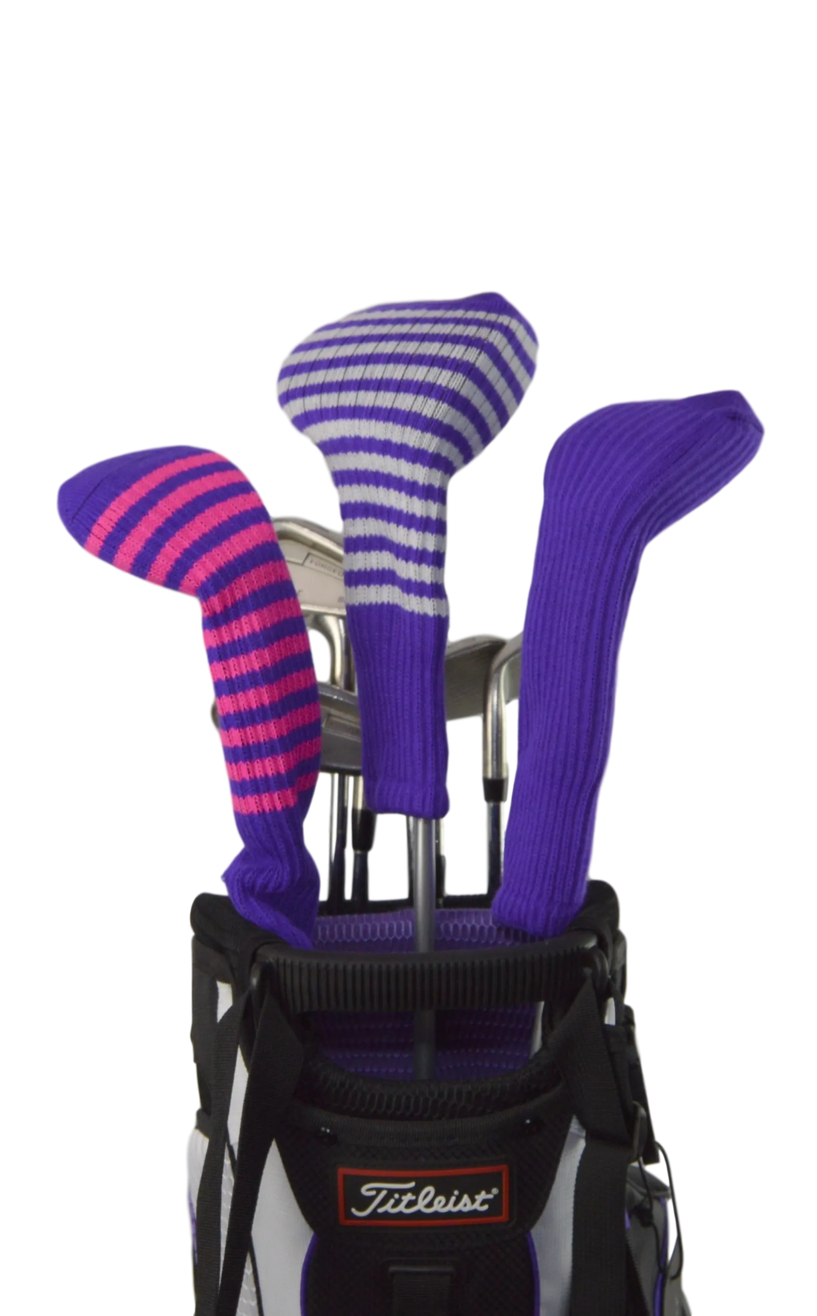 Purple and Orange Club Sock Golf Headcover