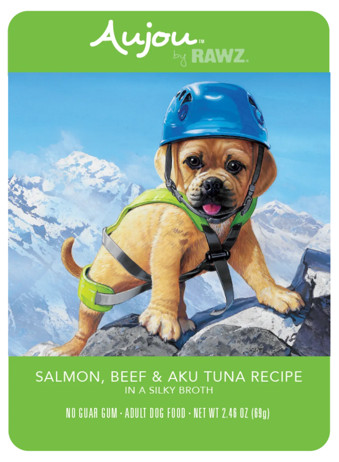 Rawz Aujou Salmon, Beef & Aku Tuna Pouch Dog Food