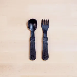 Re-Play - Toddler Utensil Pair - Black