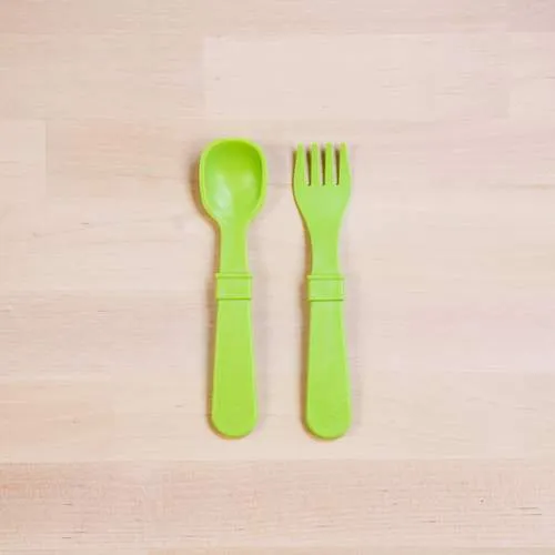 Re-Play - Toddler Utensil Pair - Lime Green