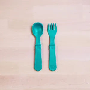 Re-Play - Toddler Utensil Pair - Teal