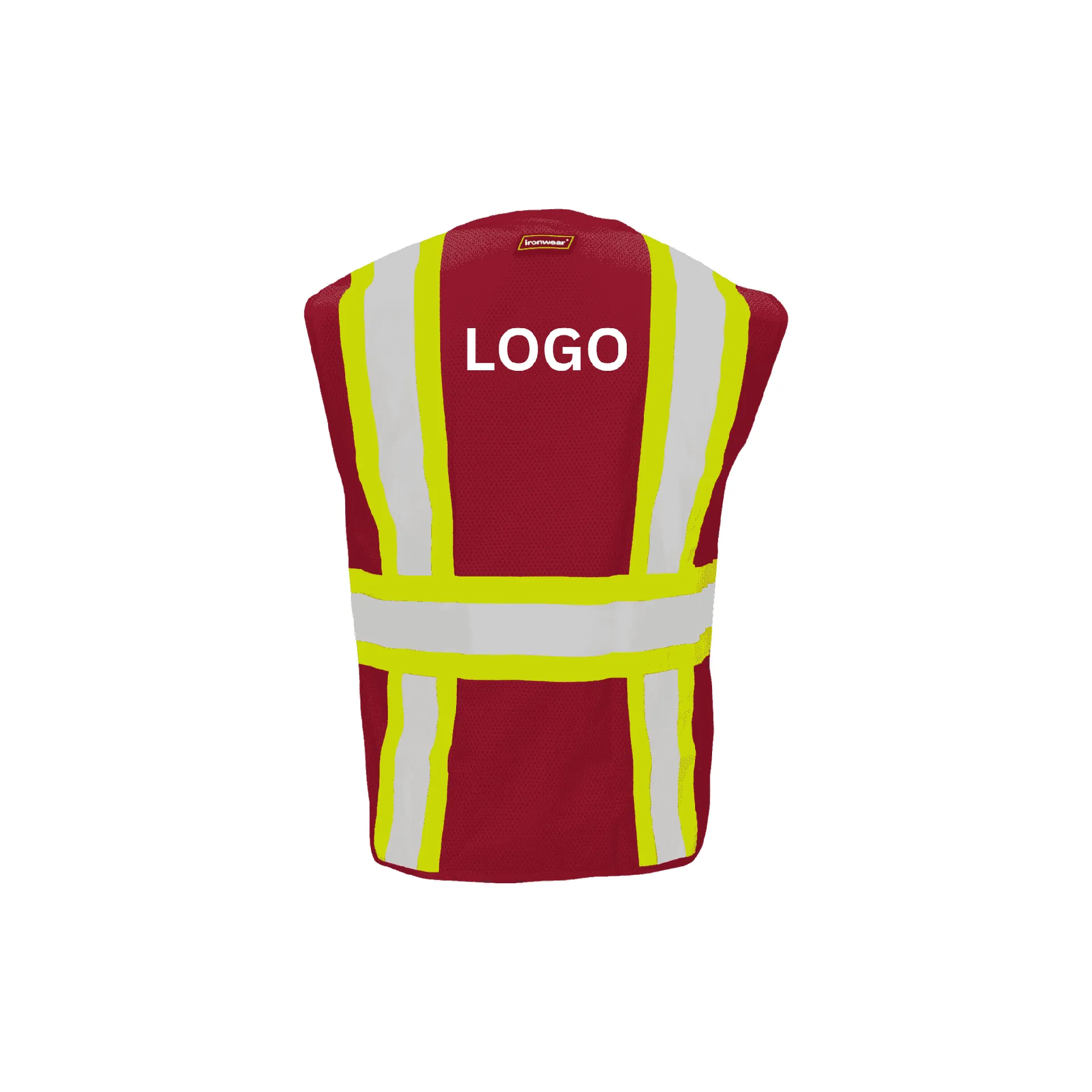 Red Mesh Safety Vest (6 Pockets)