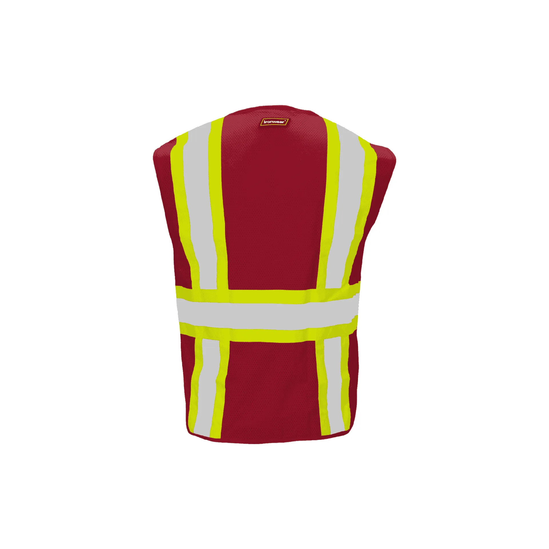Red Mesh Safety Vest (6 Pockets)