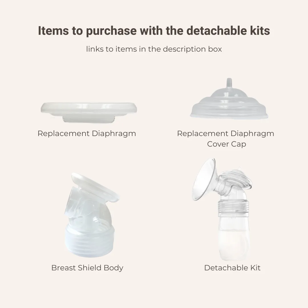 Replacement Diaphragms for Detachable Breast Shields - Set of 2