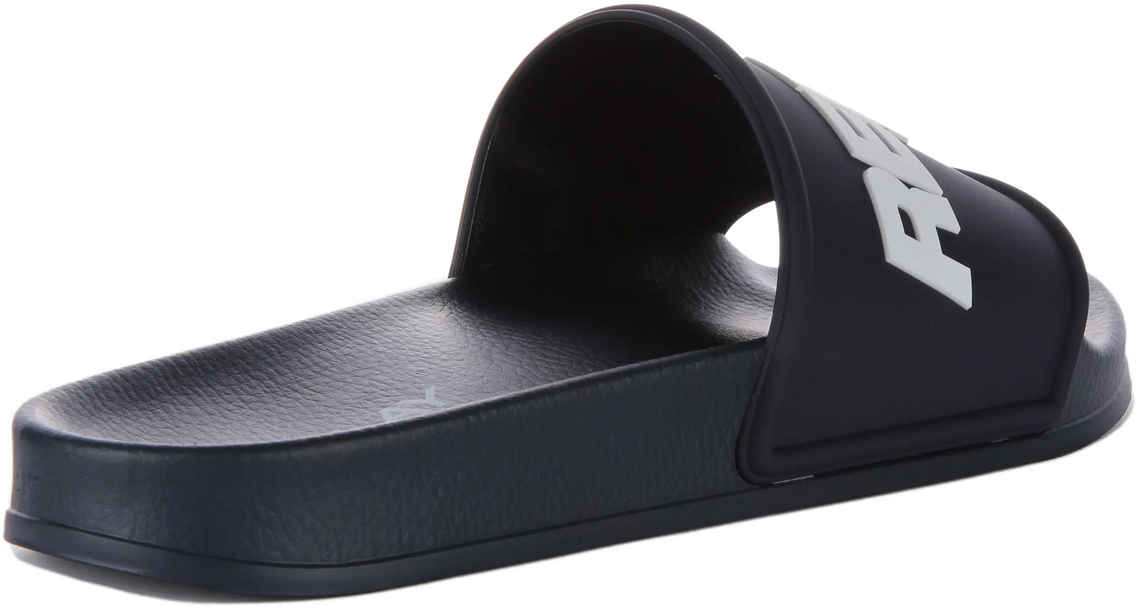 Replay Up Emboss Slider In Navy White For Men