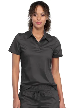 Revolution WW698 Tuckable Snap Front Polo Shirt Pewter