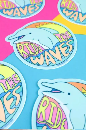 Ride the Waves Sticker