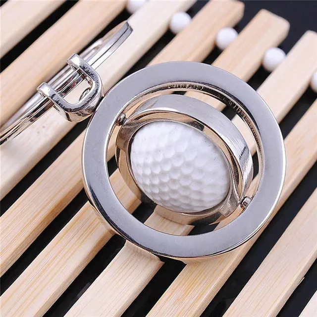 Rotating Golf Ball Key-ring Fob