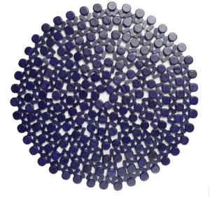 Round Bamboo Navy Placemat