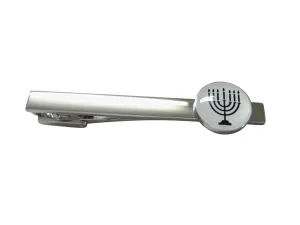 Round Menorah Pendant Square Tie Clip