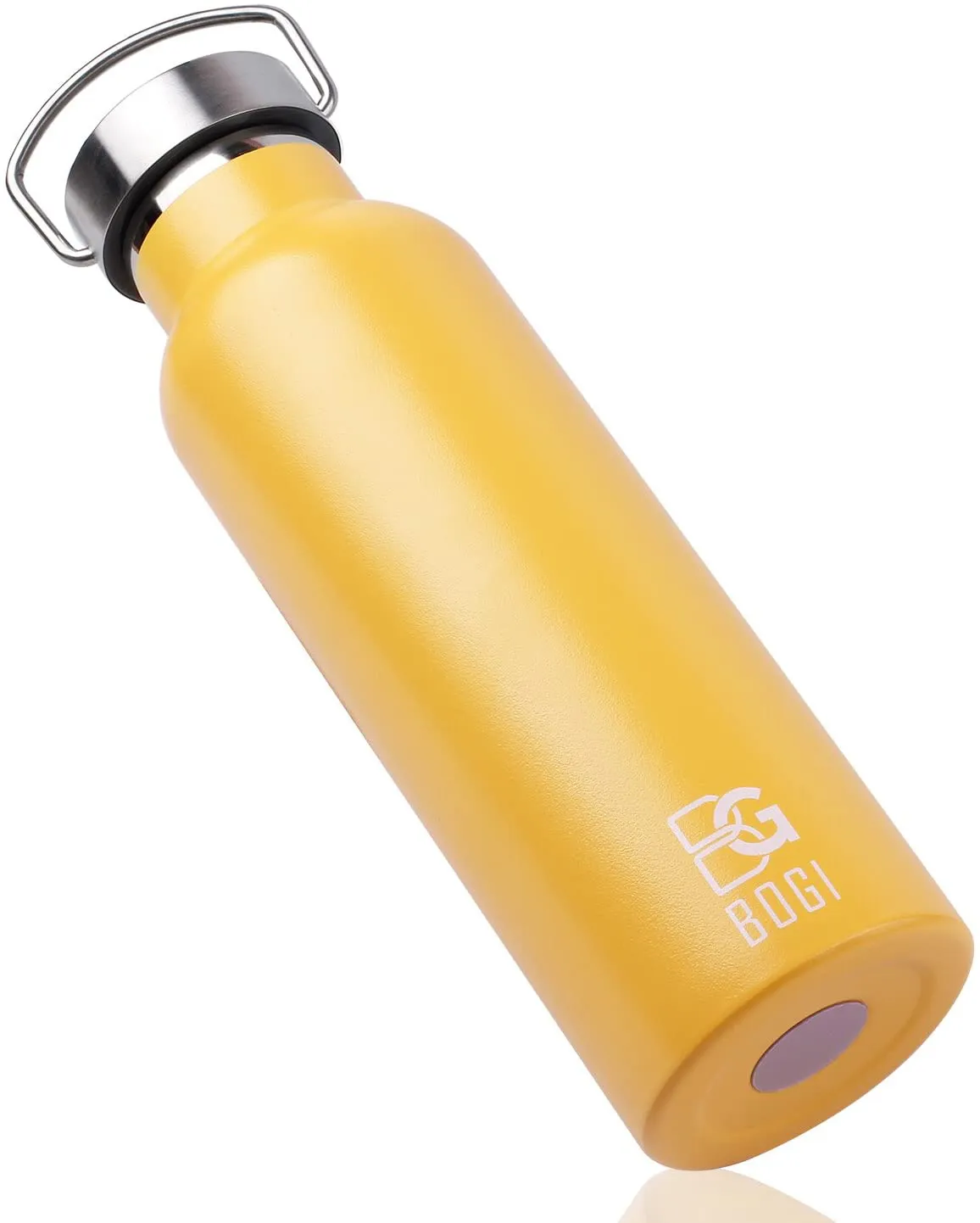 Rynx | BOGI 20oz Double Wall Vacuum Insulated Stainless Steel Water Bottle - Scratch Resistant & Eco-Friendly for Outdoor Sports Yoga Camping   Straw Flip Lid, 2 Straws & Cleaning Brush