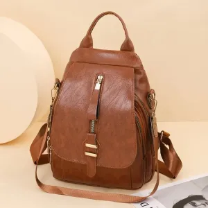 Sally | Classic Leather Vintage Backpack