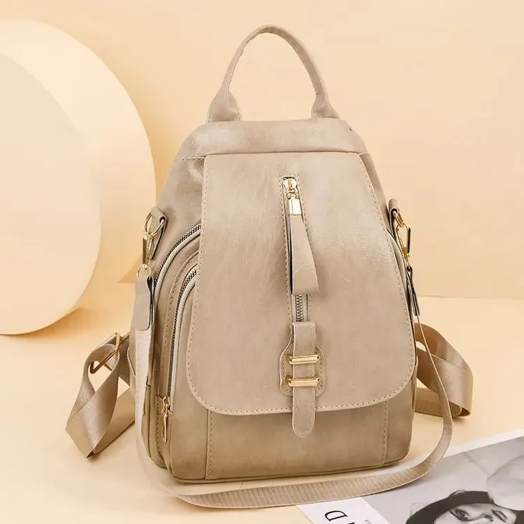 Sally | Classic Leather Vintage Backpack
