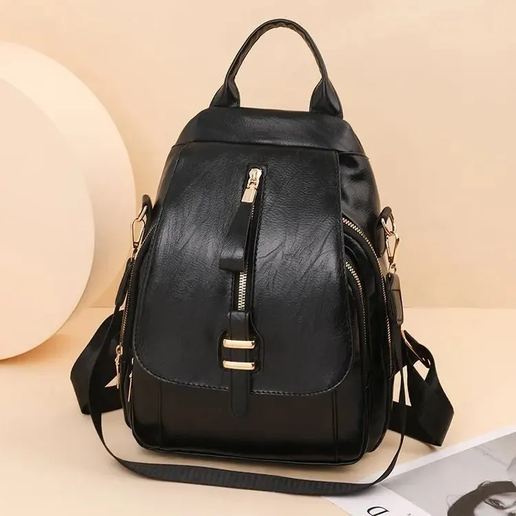 Sally | Classic Leather Vintage Backpack