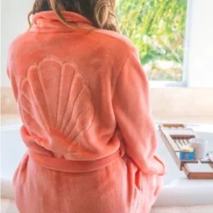 Salt Sisters Co. coral shell bath robe