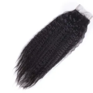 Sdamey Brazilian Human Hair Kinky Straight 7X7 Lace Closure