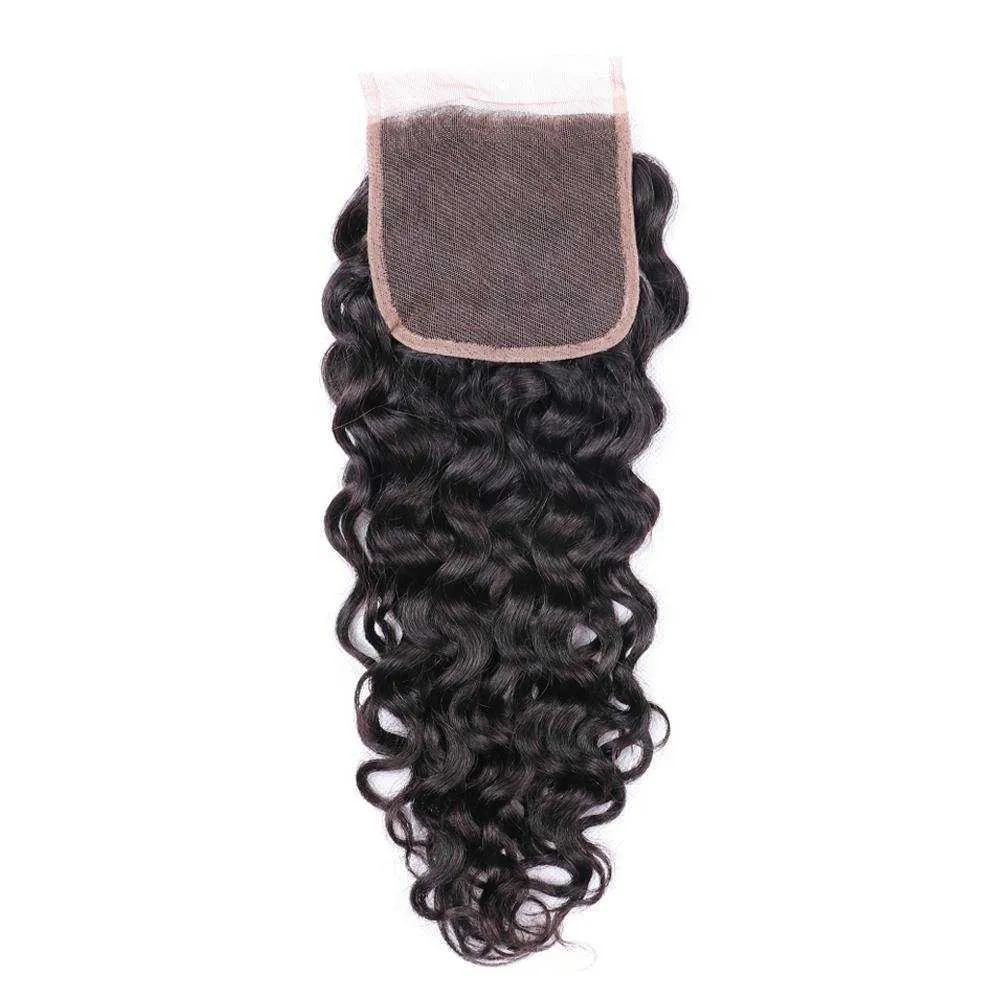 Sdamey Brazilian Water Wave Human Hair 5X5 Lace Closure