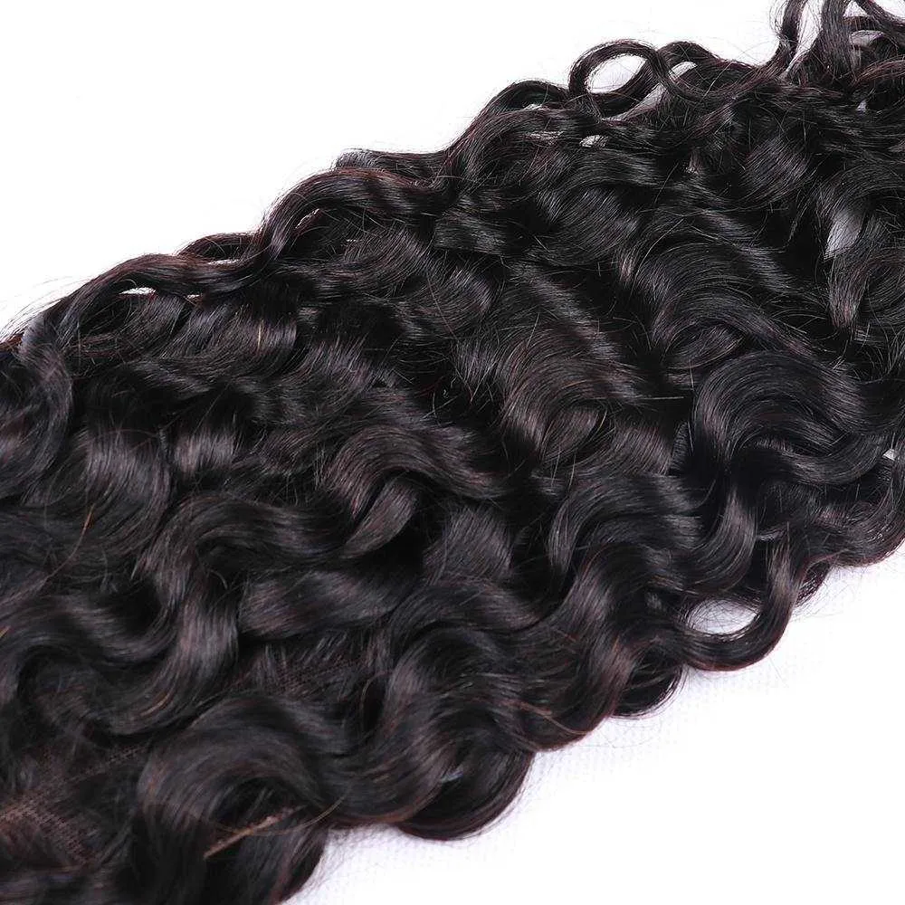 Sdamey Brazilian Water Wave Human Hair 5X5 Lace Closure