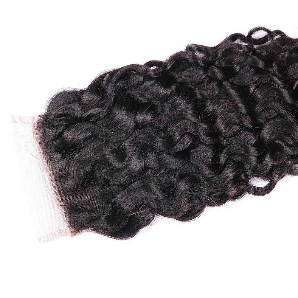 Sdamey Brazilian Water Wave Human Hair 5X5 Lace Closure